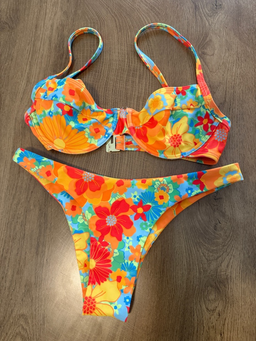 Kulani Kinis Orange Floral Bikini Set